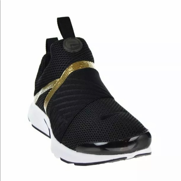 Nike Presto Extreme GS Sizes Women's Black Metallic Gold 870022 006 - Picture 7 of 7